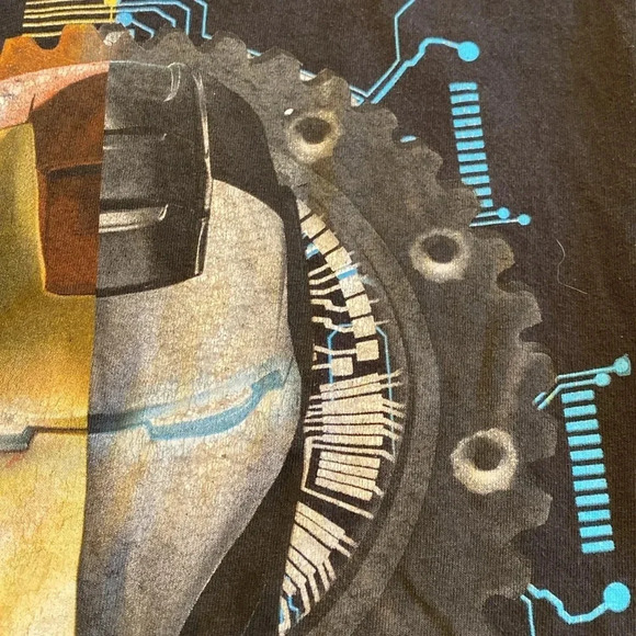 GUC Iron Man 2 movie Short Sleeve T Shirt Boys Size 10 / 12 War Machine - Picture 8 of 9